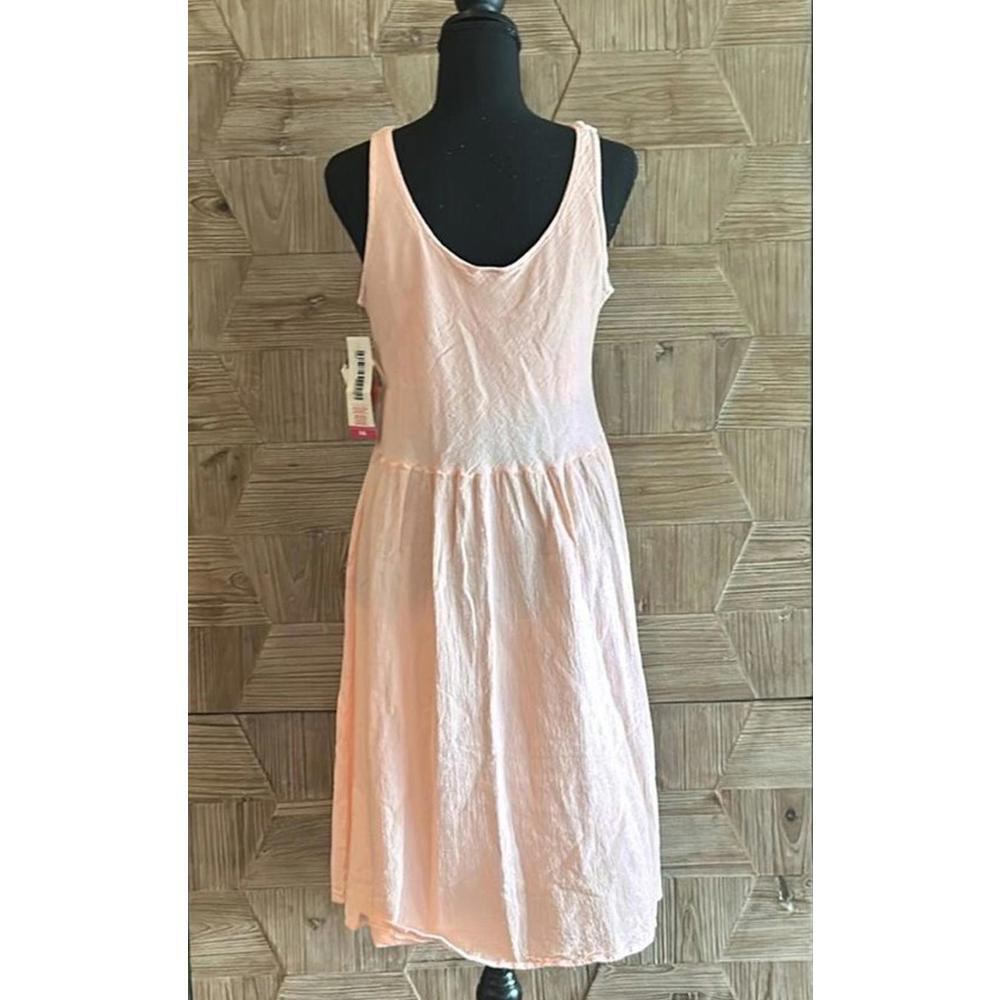 NWT Manta Del Lago Sleeveless Dress Medium Pink Tank Midi Fairy